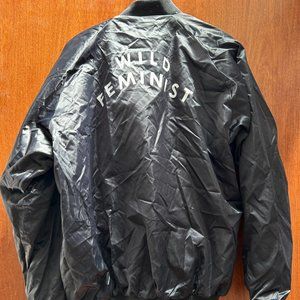 Wildfang "Wild Feminist" Bomber Jacket, Sz LG